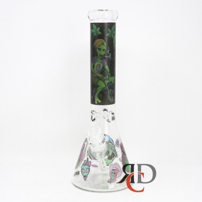 WATER PIPE GLOW IN DARK BEAKER WP25022 1CT